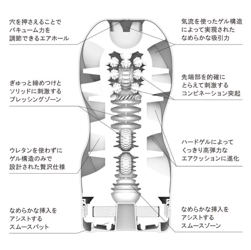 Tenga 螺旋硬身氣墊飛機杯